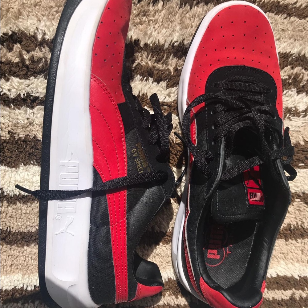 Men's Red and Black Puma GV Sneakers
